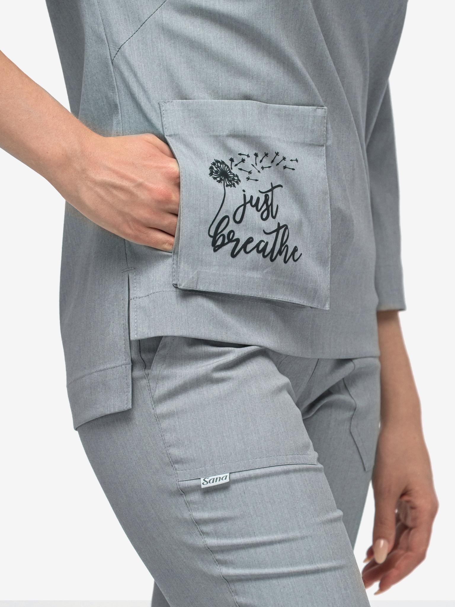 Куртка  "Виола", вискоза, серая