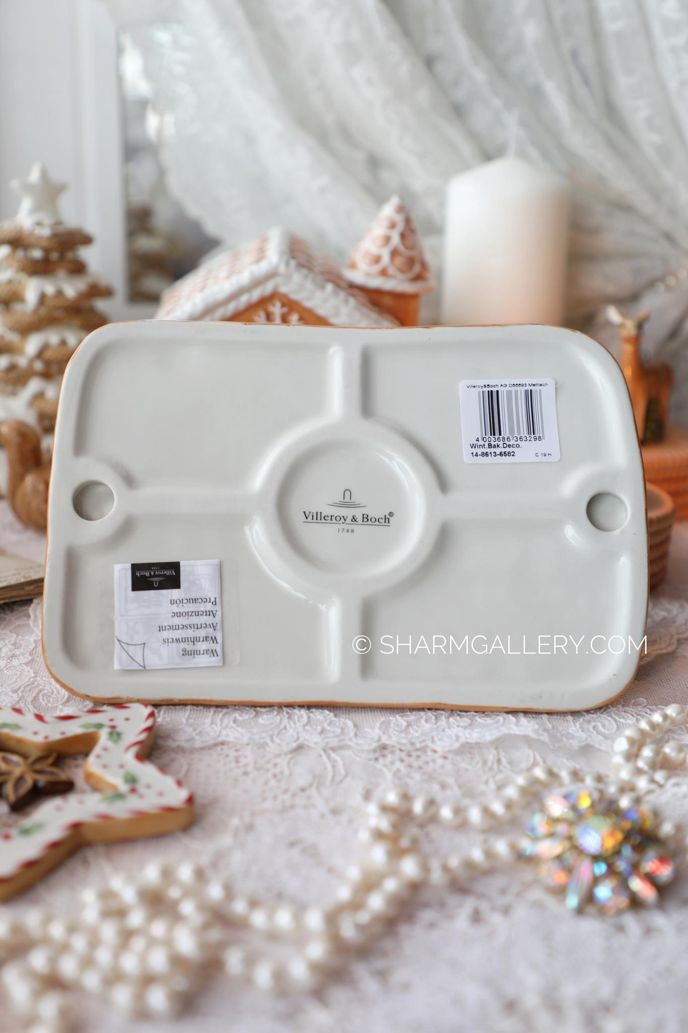 "Пряничный домик подсвечник с паровозиком" Winter Bakery decoration фарфор Villeroy and Boch Германия