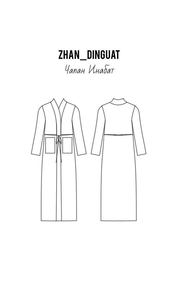 Выкройка чапана Инабат