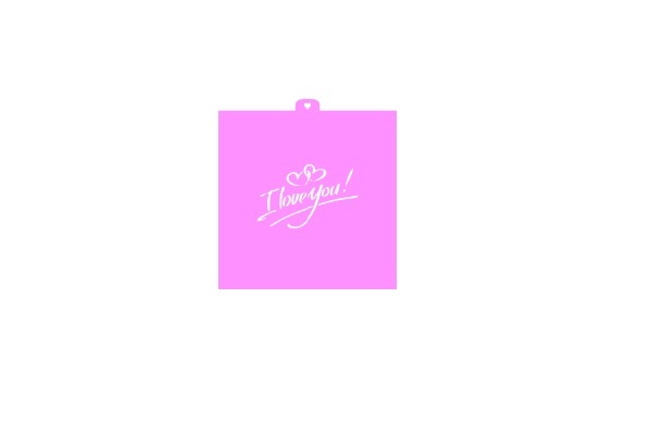 Трафарет I love you!