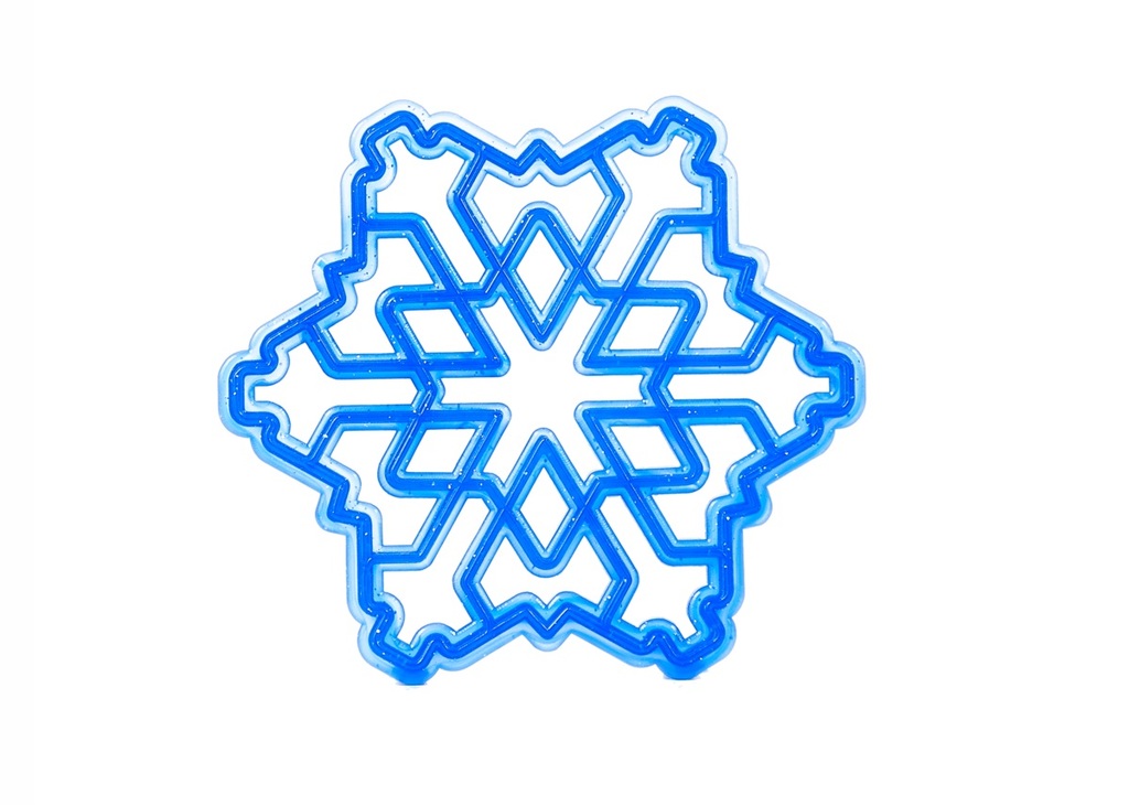 Форма для печенья «Снежинка», вырубка, штамп, 9×9 см, цвет синий 4484449