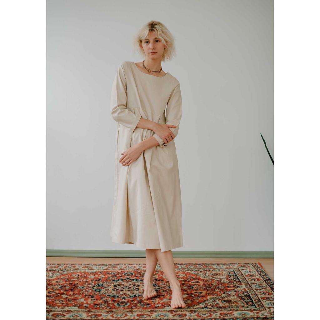 Бавовняна сукня в кольорі беж