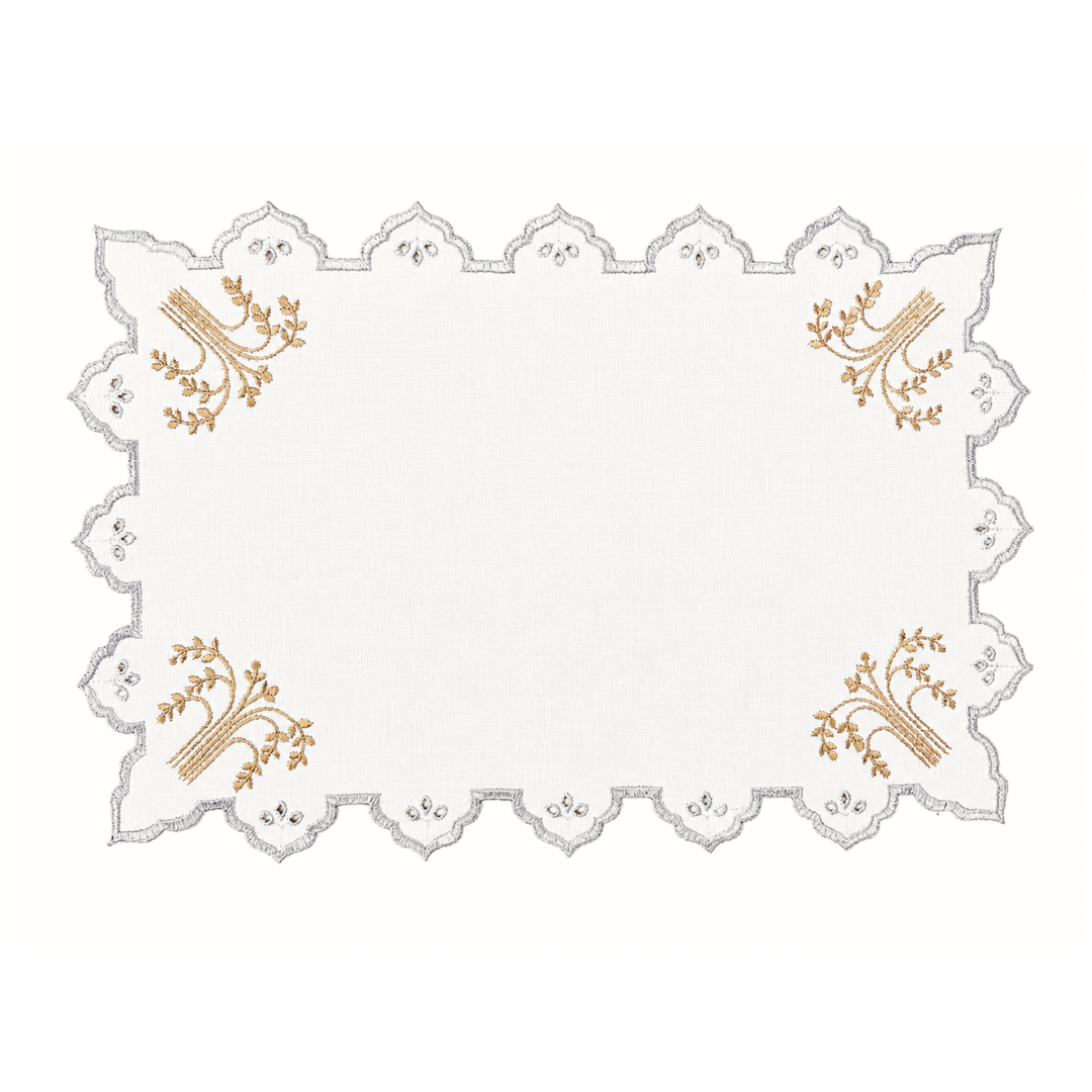EDEN плейсмат 50*35 см (avorio-gold-silver), BORGO delle Tovaglie