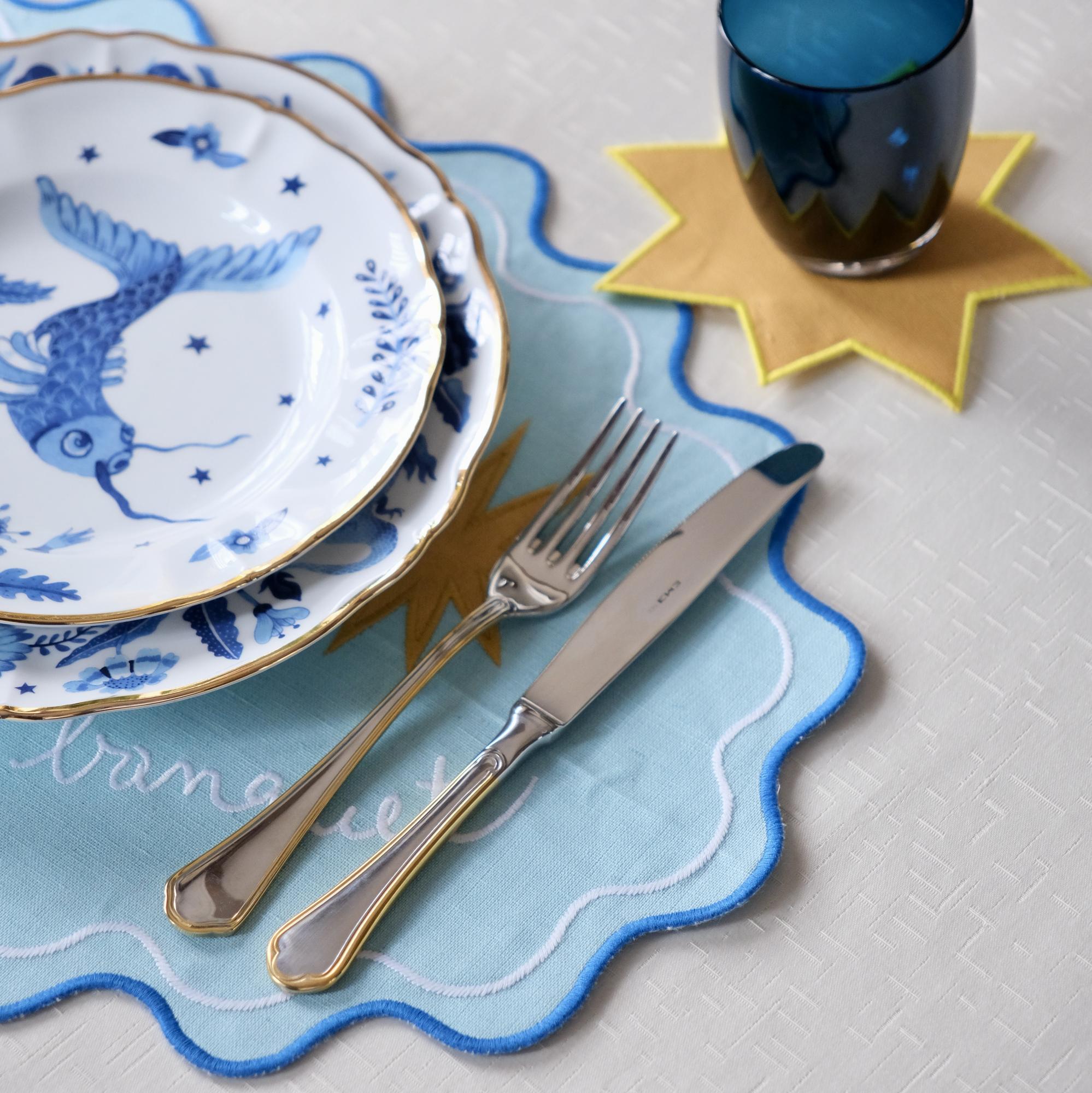 A COSMIC BANQUET Плейсмат голубой 48х35 см; BITOSSI