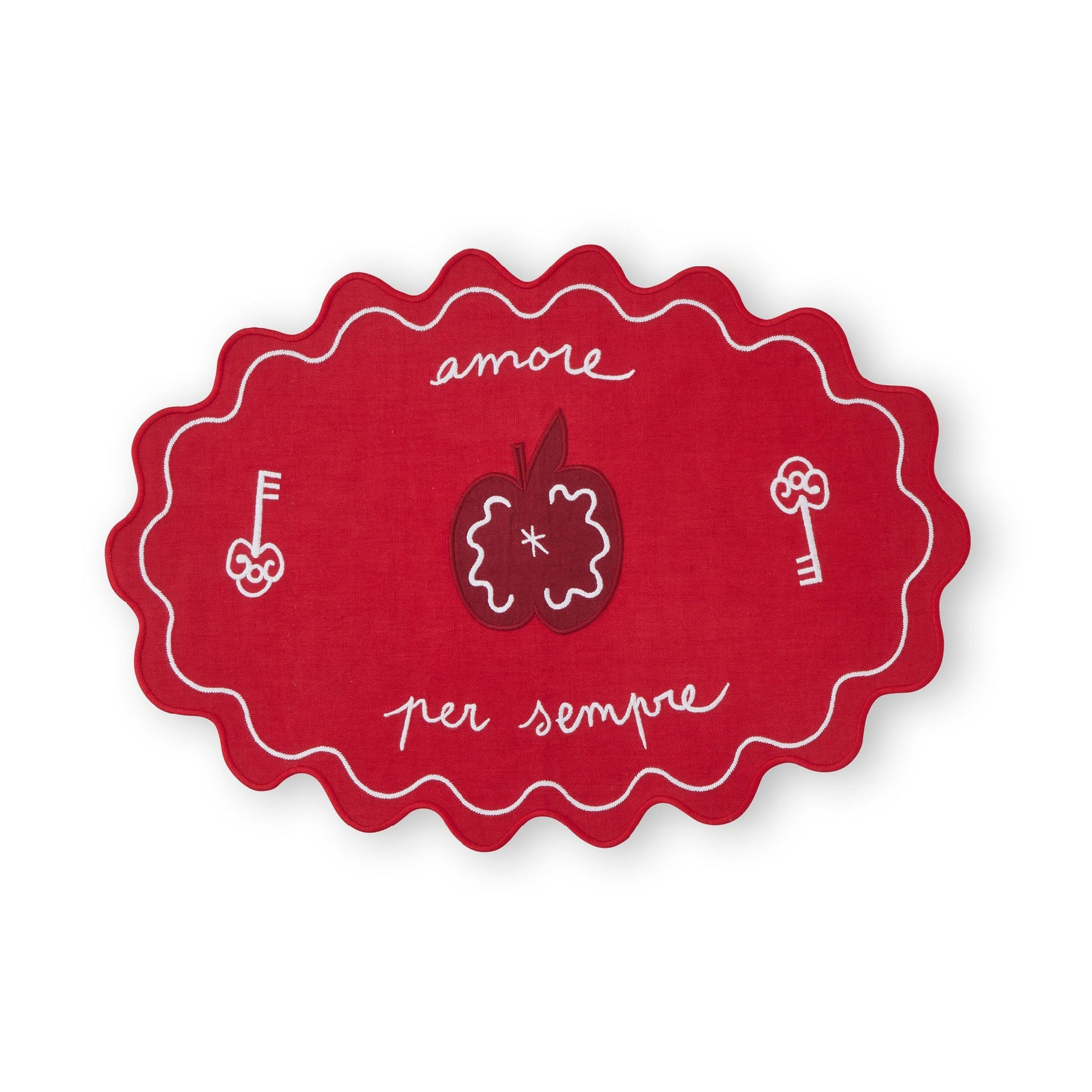 AMORE PER SEMPRE Плейсмат красный 48х35 см; BITOSSI