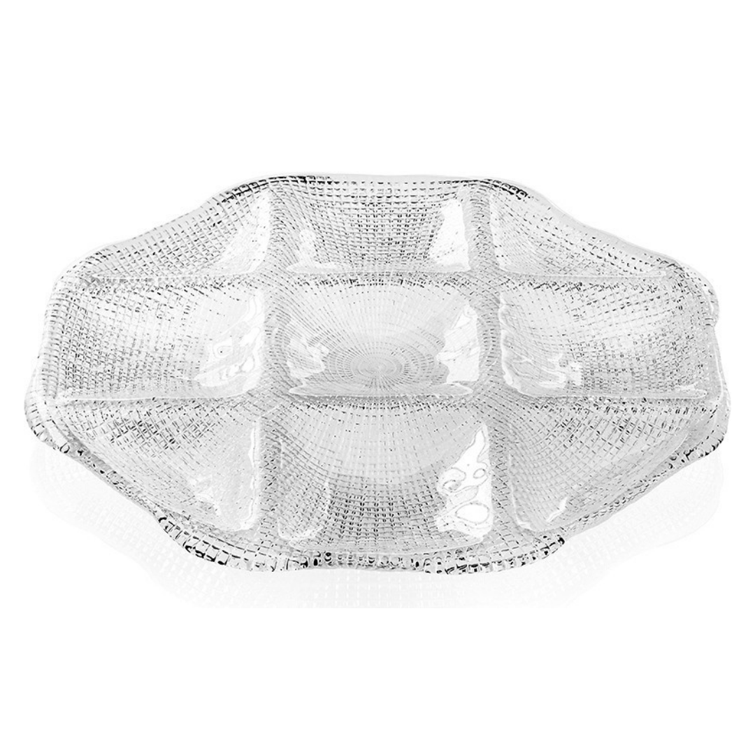 DIAMANTE Восьмиугольное блюдо 33х33см (прозрачное); IVV