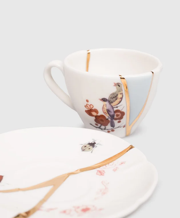 KINTSUGI n2 Чашка кофейная с блюдцем; Seletti