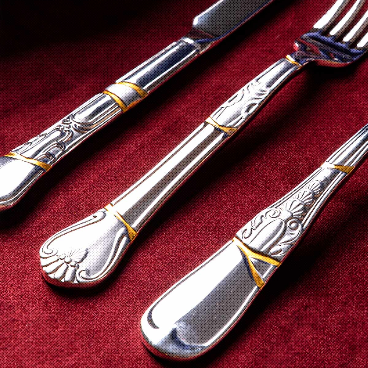 KINTSUGI CUTLERY Набор столовых приборов из 4 предметов; Seletti