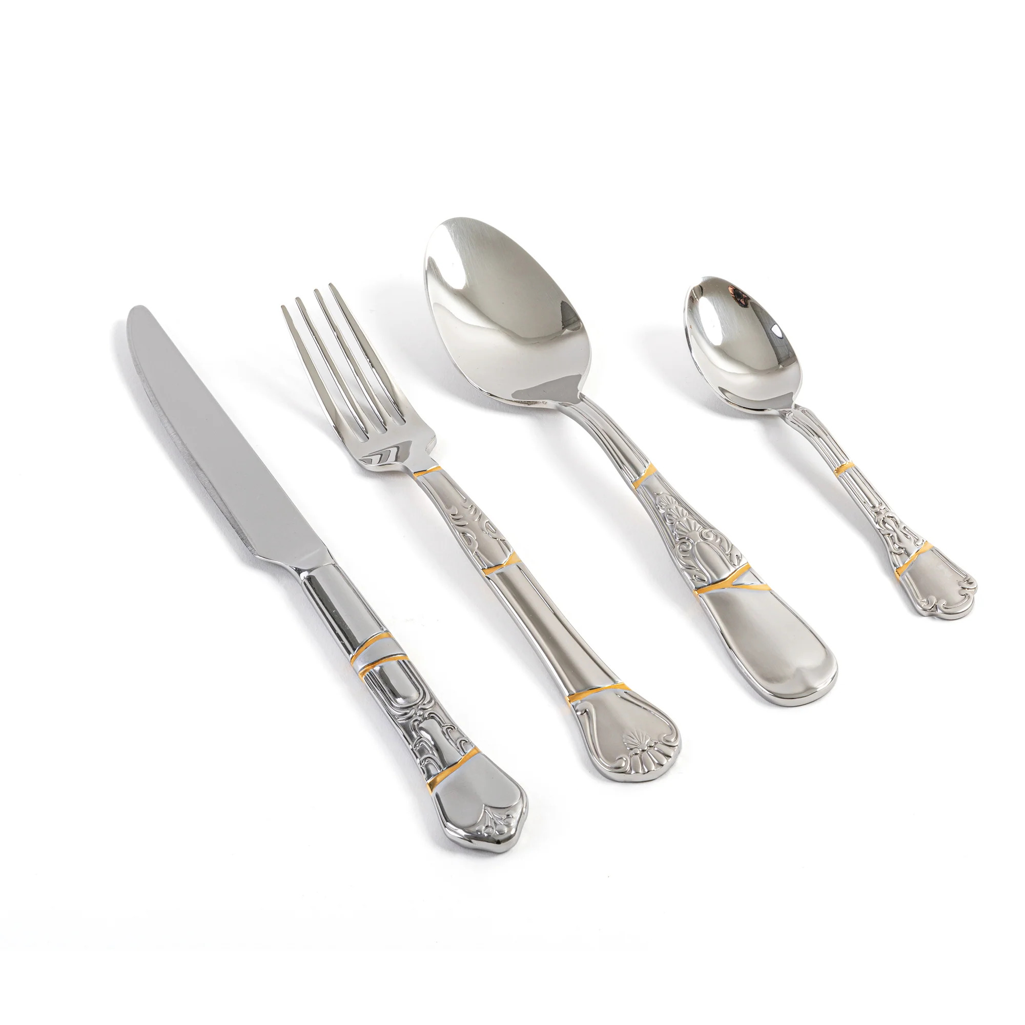 KINTSUGI CUTLERY Набор столовых приборов из 4 предметов; Seletti