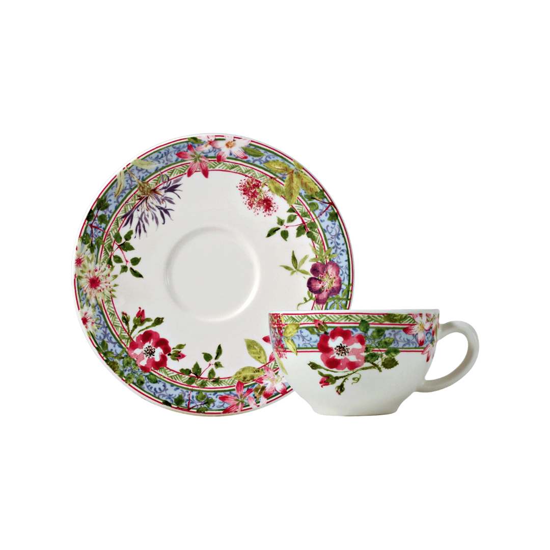 MILLEFLEURS Набор чашки с блюдцами на 2 персоны; GIEN