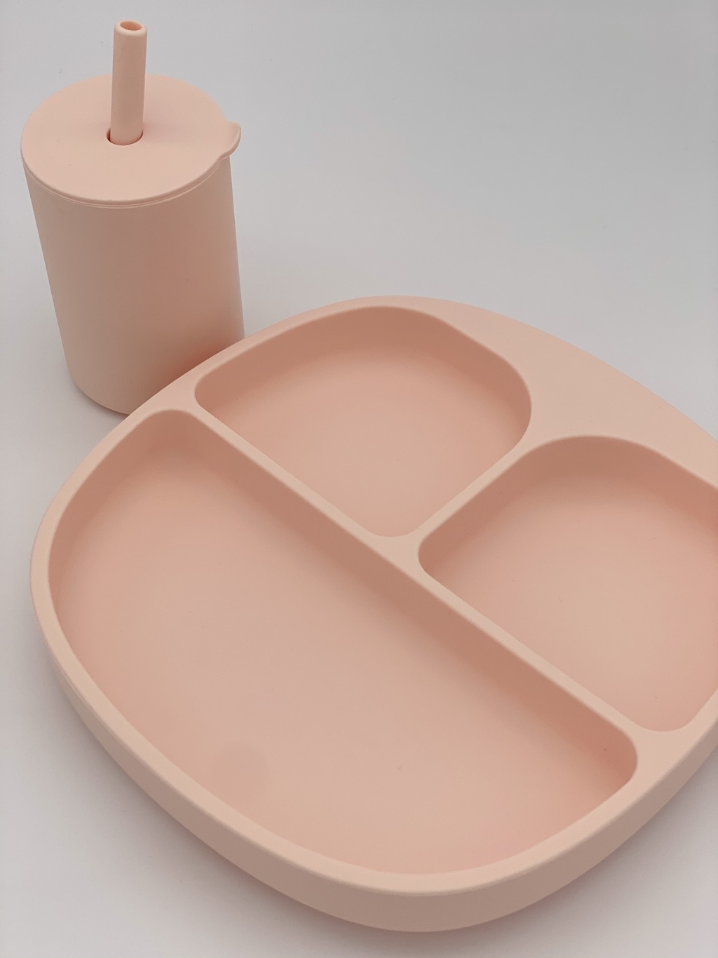 Set farfurie și păhar Cream Pink