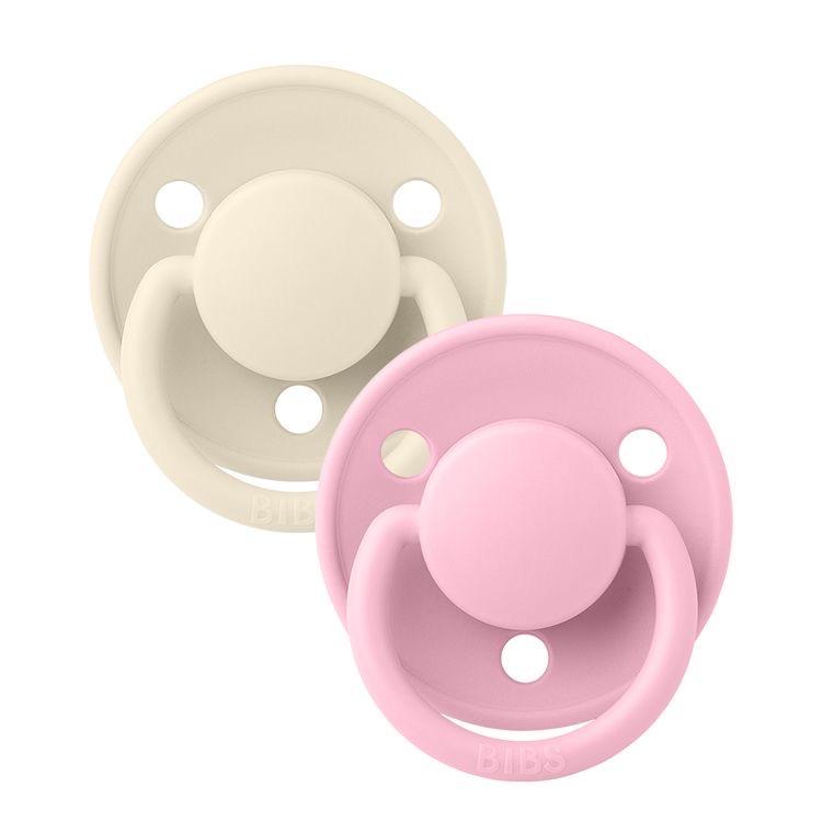 Suzete Bibs De Lux Ivory & Baby Pink 0-36 m