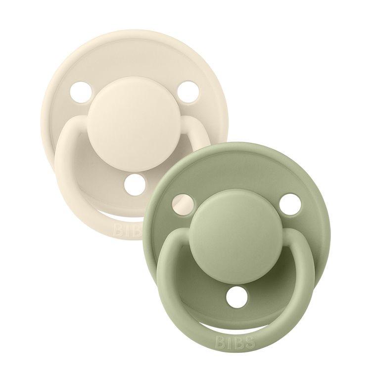 Suzete Bibs De Lux Ivory & Sage 0-36 m
