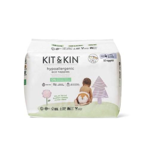 Scutece Hipoalergenice, Eco Kit&Kin, mărimea 4, 9-14 kg, 32 buc.