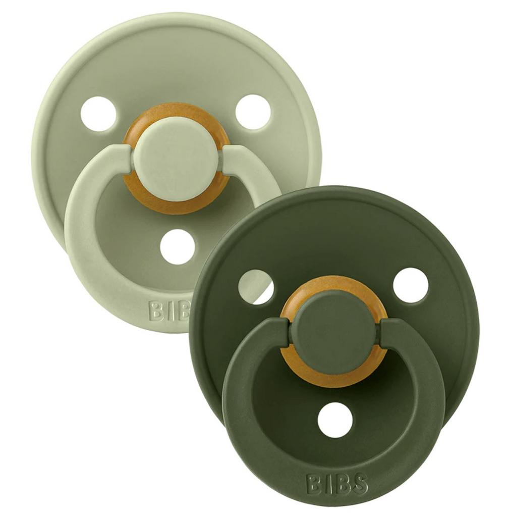 Suzete Bibs Colour Sage & Hunter Green 0-6