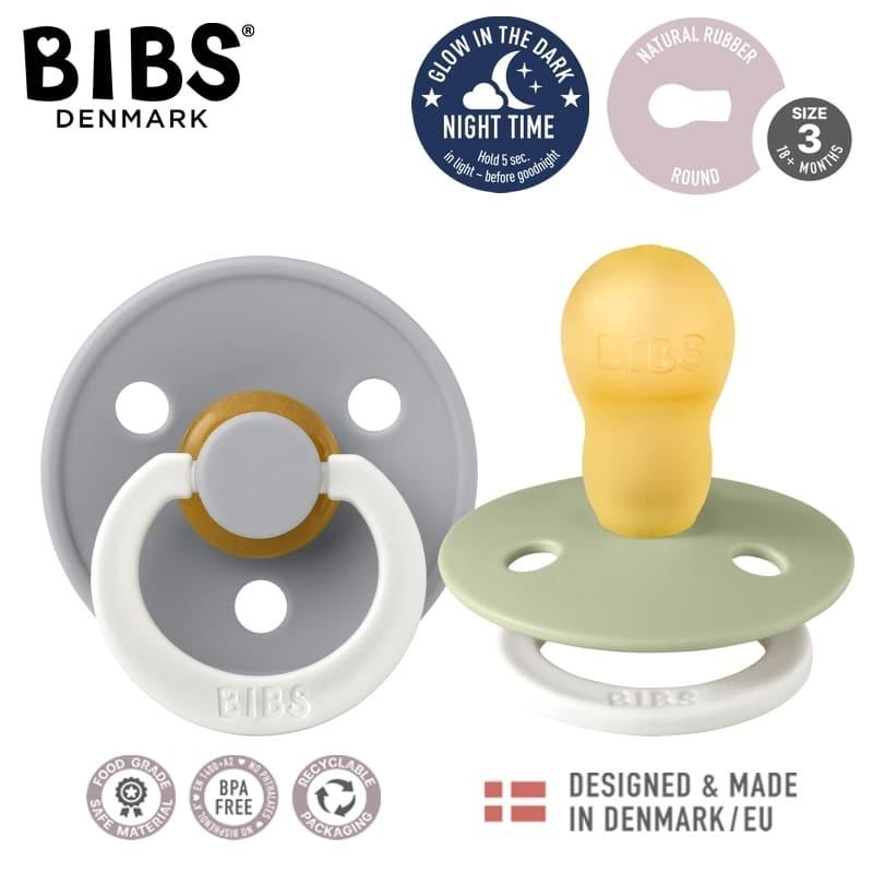 Suzete Bibs Colour Sage Night & Cloud Night 18+