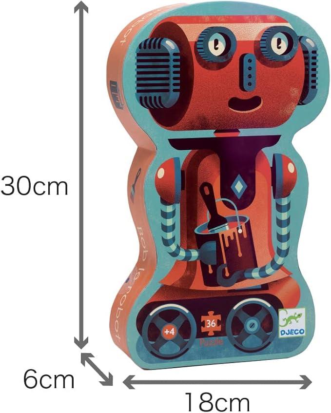 Puzzle siluetă - Robot 36 pcs