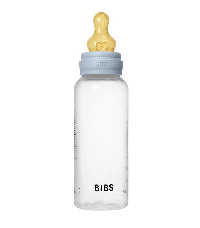 Biberon din plastic Bibs Baby Blue (latex) 270 ml