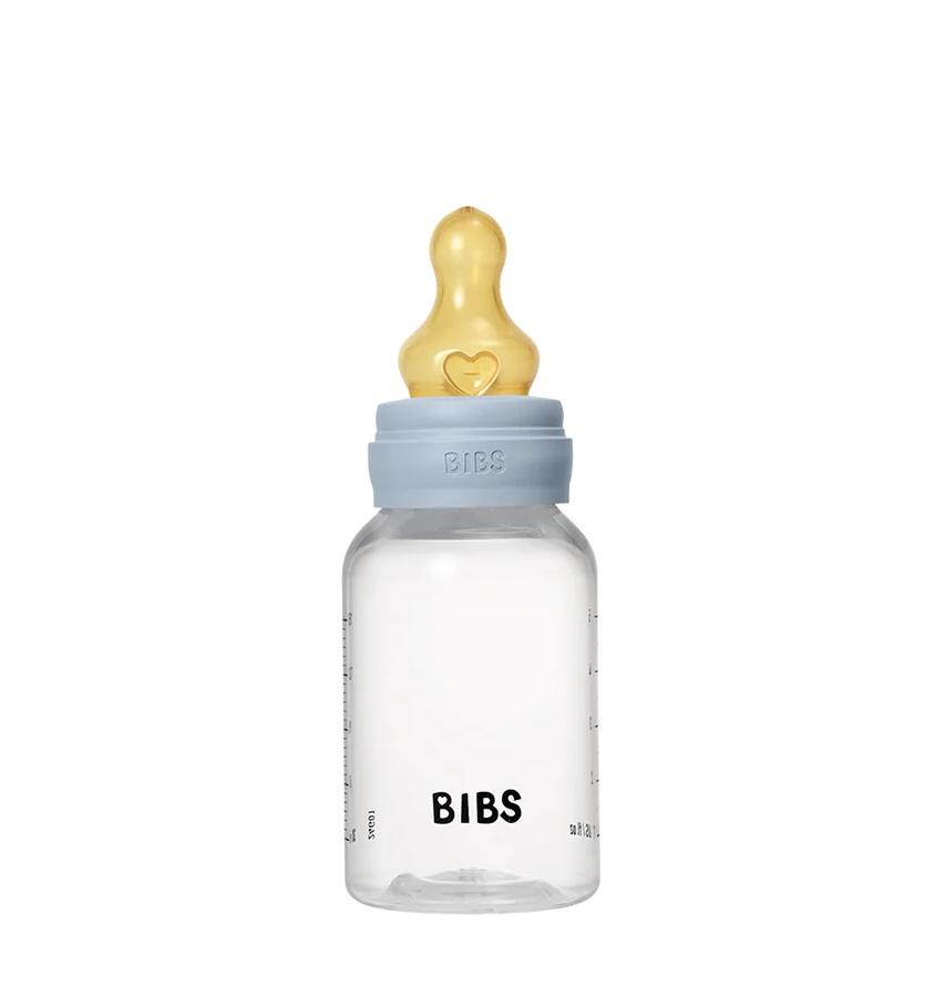 Biberon din plastic Bibs Baby Blue (latex) 150 ml