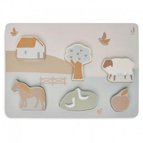 Puzzle din lemn Jollein - Farm