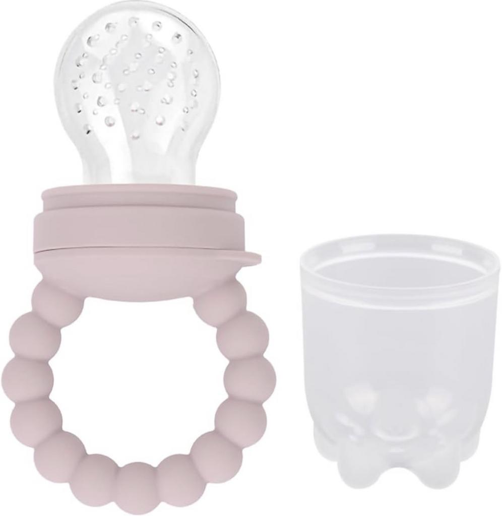Suzeta pentru fructe cu maner din silicon - Pink Plum