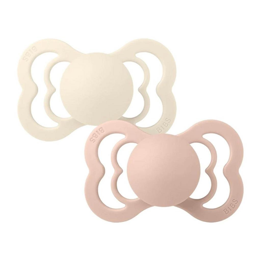 Set 2 suzete Bibs Supreme Blush & Ivory Silikone