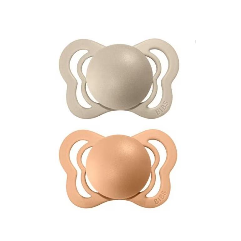 Set 2 suzete Bibs Couture Vanilla & Peach