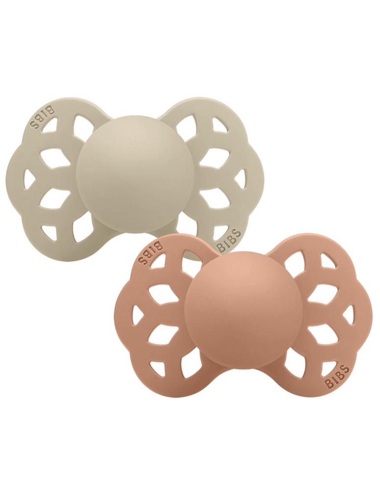 Set 2 suzete Bibs Infinity Vanilla & Peach