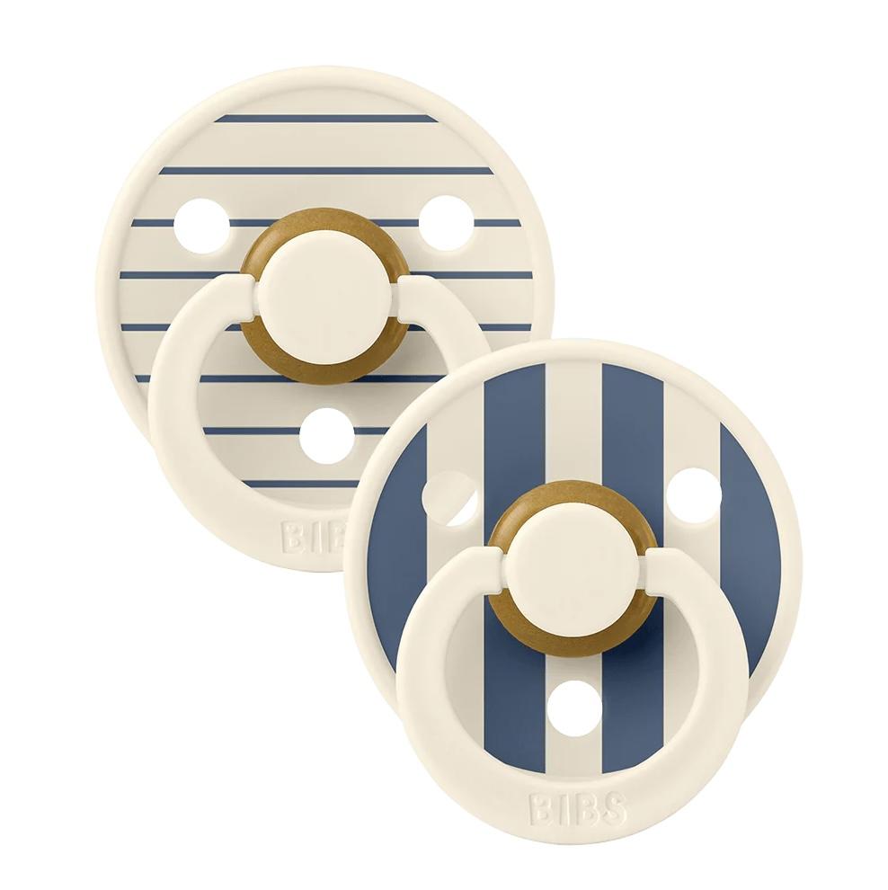 Suzete Bibs Pin Ivory & Steel Blue 0-6