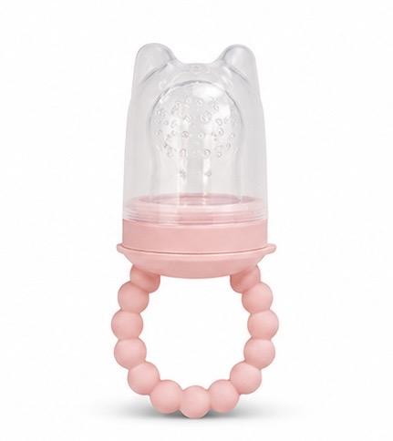 Suzeta pentru fructe cu maner din silicon - Pink