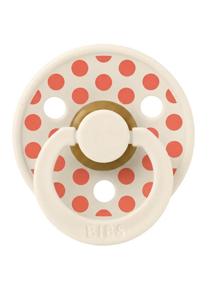 Suzeta Bibs Colour Polka Dot Ivory/Tango