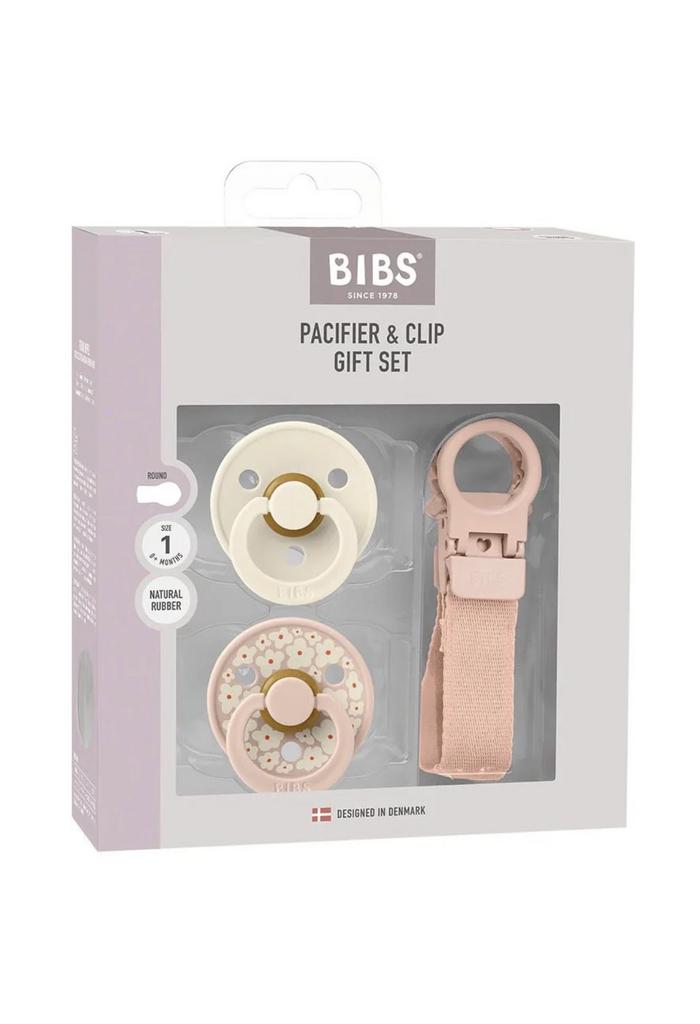 Set 2 suzete BIBS Colour și clips Loop - Blush