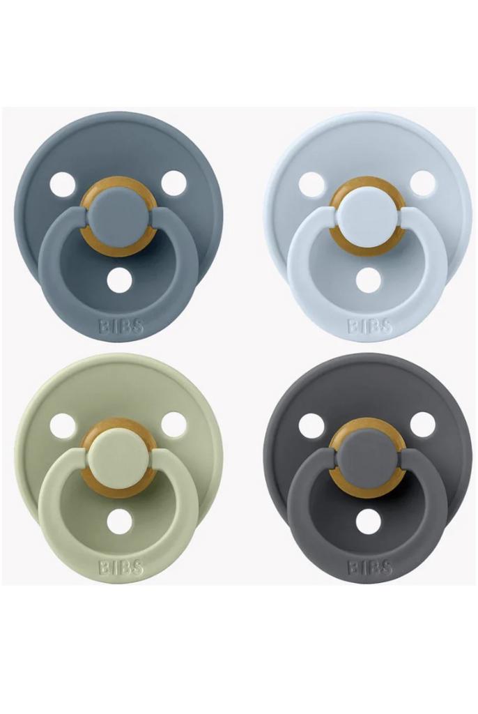 Set 4 suzete BIBS Colour Petrol/Sage/Baby Blue/Iron