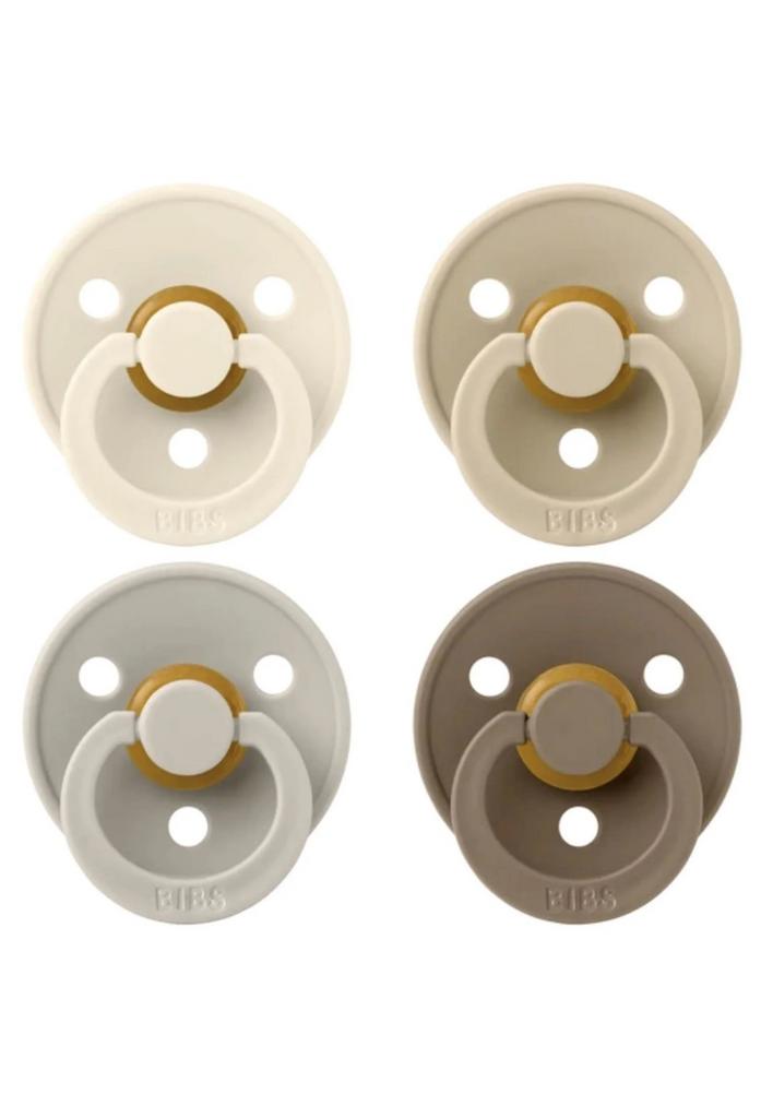 Set 4 suzete BIBS Colour Ivory/Sand/Vanilla/Dark Oak