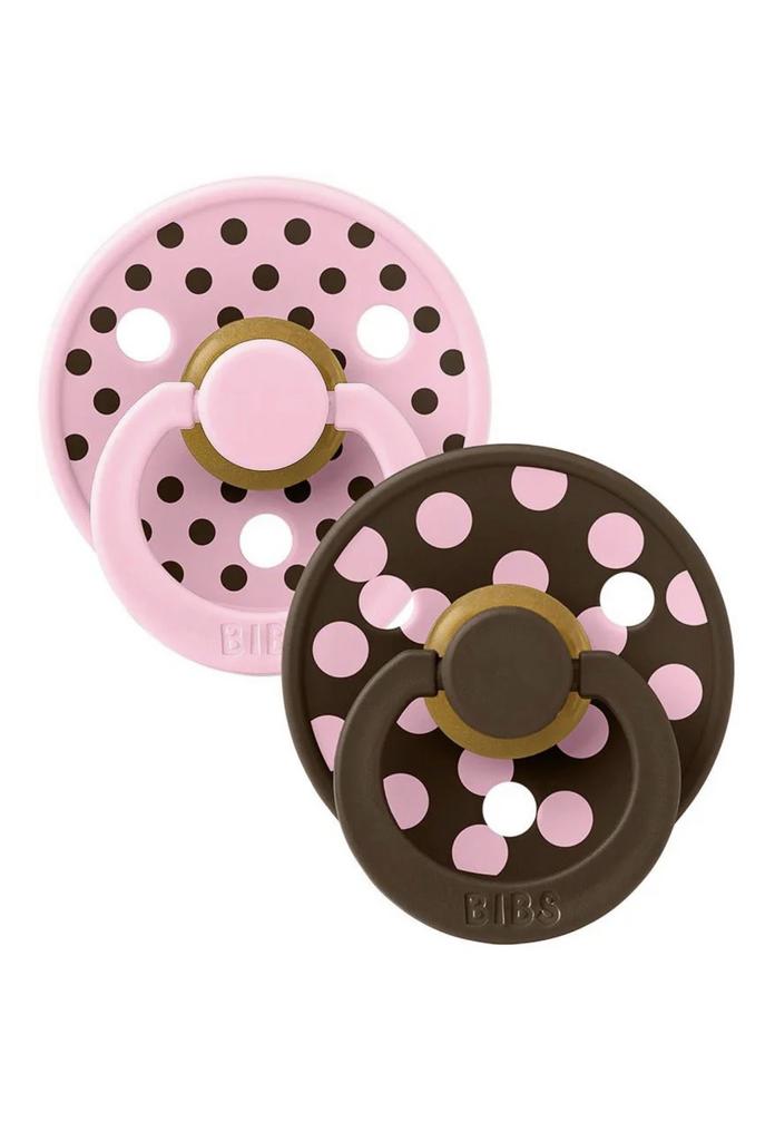 Suzete Bibs Polka Baby Pink & Mocha