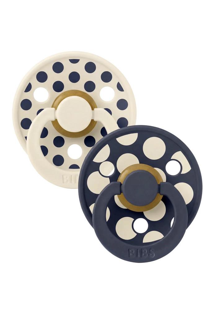 Suzete Bibs Polka Ivory & Deep Space