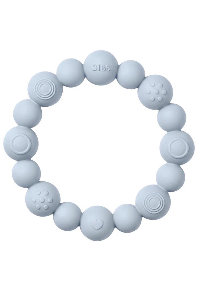 Inel de dentiție BIBS Beaded – Baby Blue