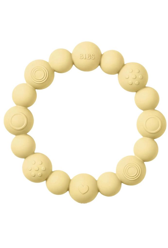 Inel de dentiție BIBS Beaded – Pale Butter