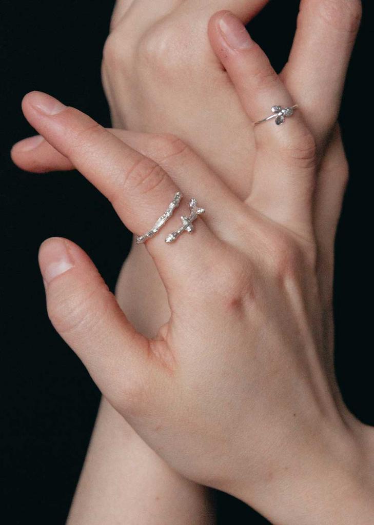 Кольцо "Веточка Лиственницы" , серебро 925