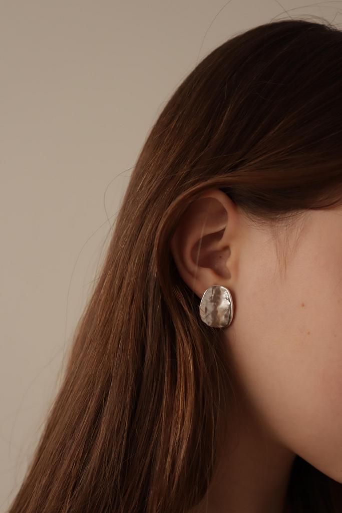 Серьги Basin матовые, серебро 925