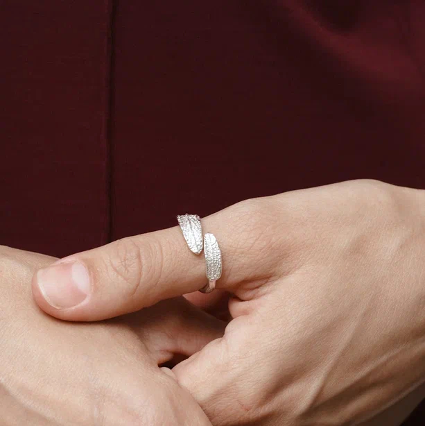 Кольцо "Крапива" , серебро 925