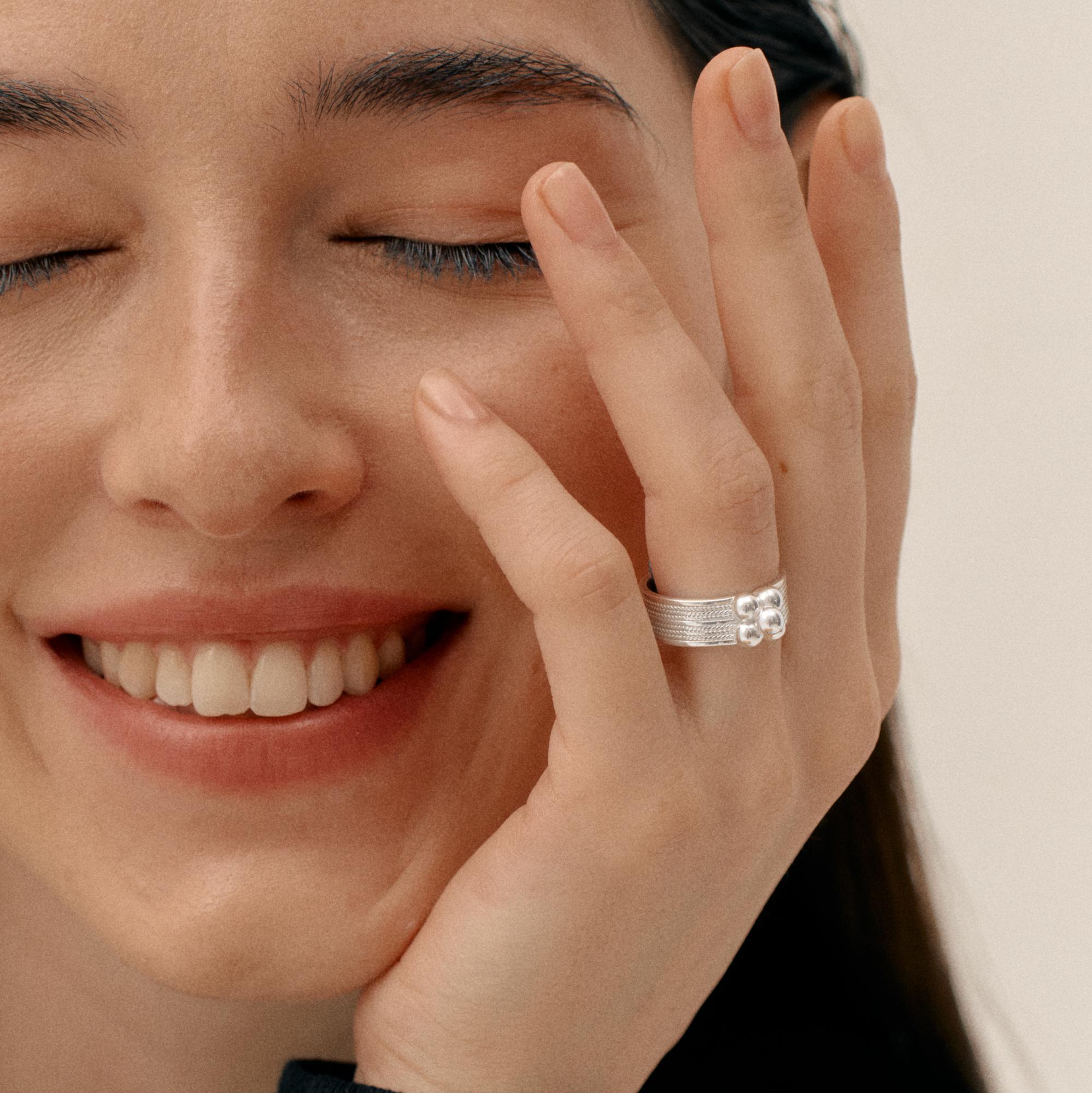 Кольцо ​Dänai широкое ,серебро 925