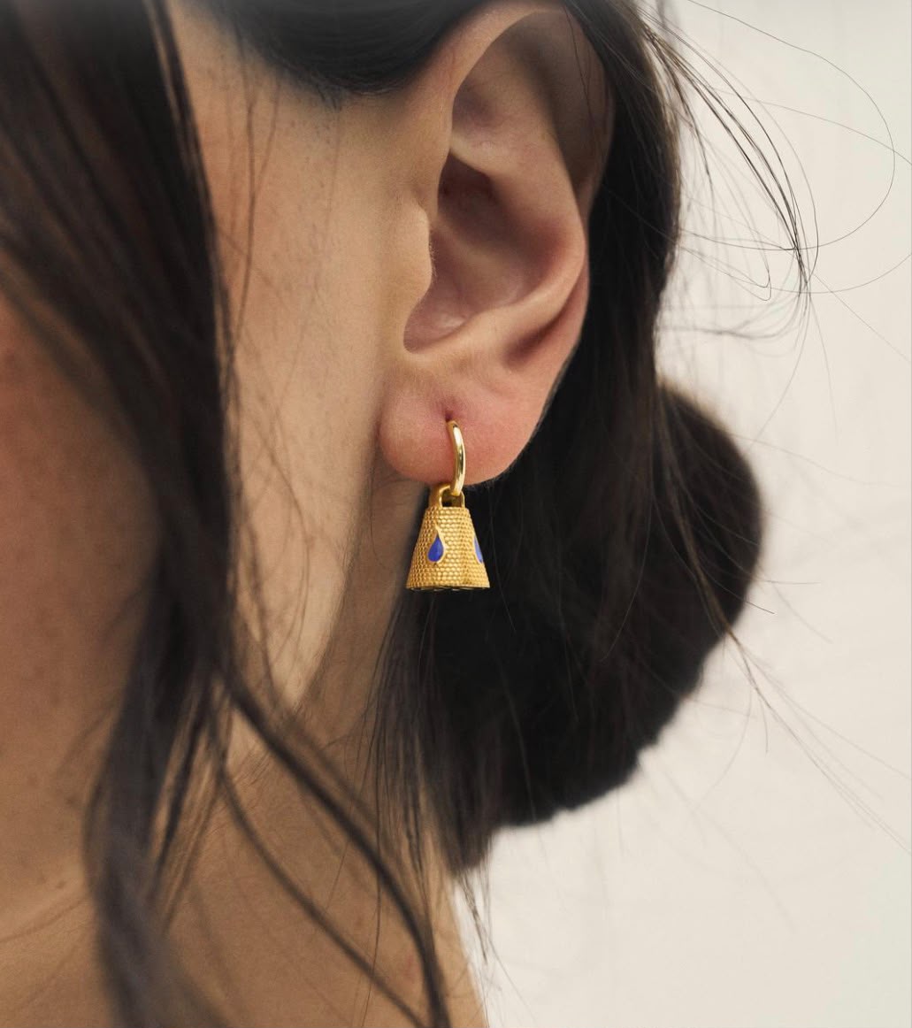 Серьги Üngül maxi, серебро 925 + позолота