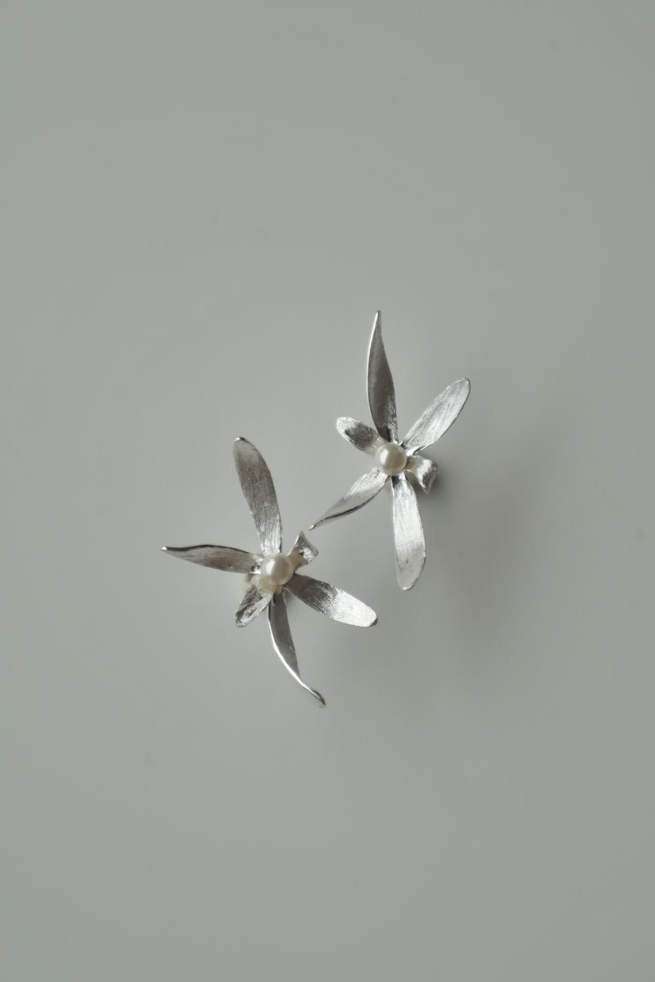 Серьги Orchid , серебро 925
