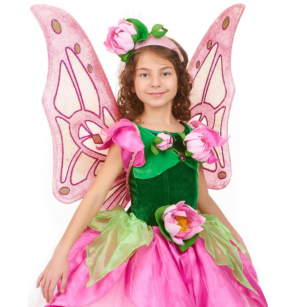 Карнавальный костюм для девочки Фея Винкс Флора купить по выгодной цене в магазине Хлопушка