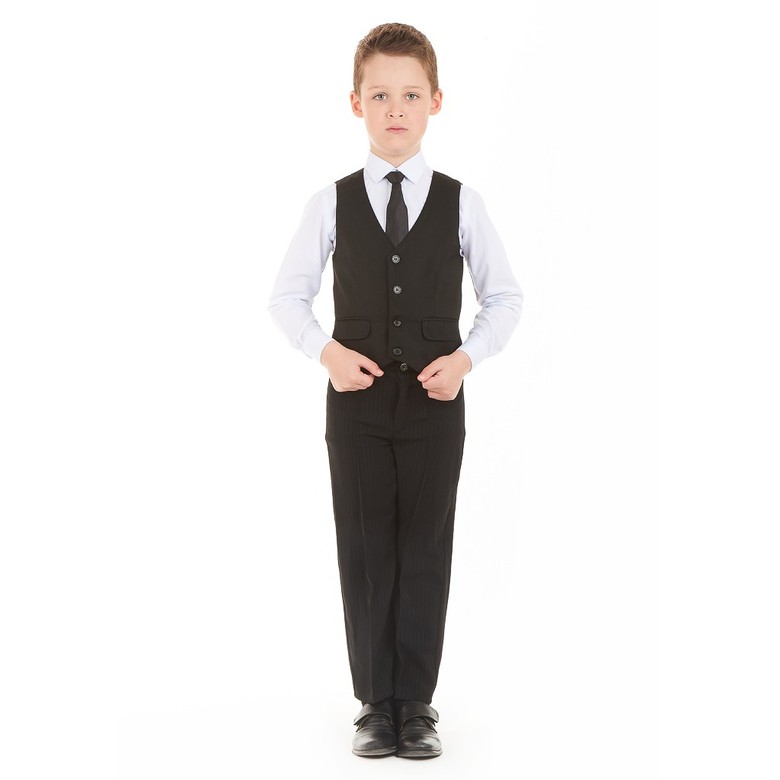 КОСТЮМ С ЖИЛЕТОМ ЧЕРНЫЙ