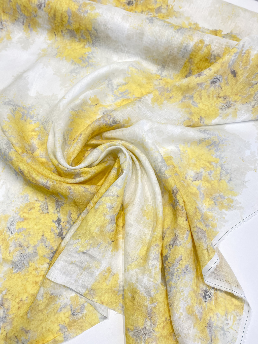 Linen with silk