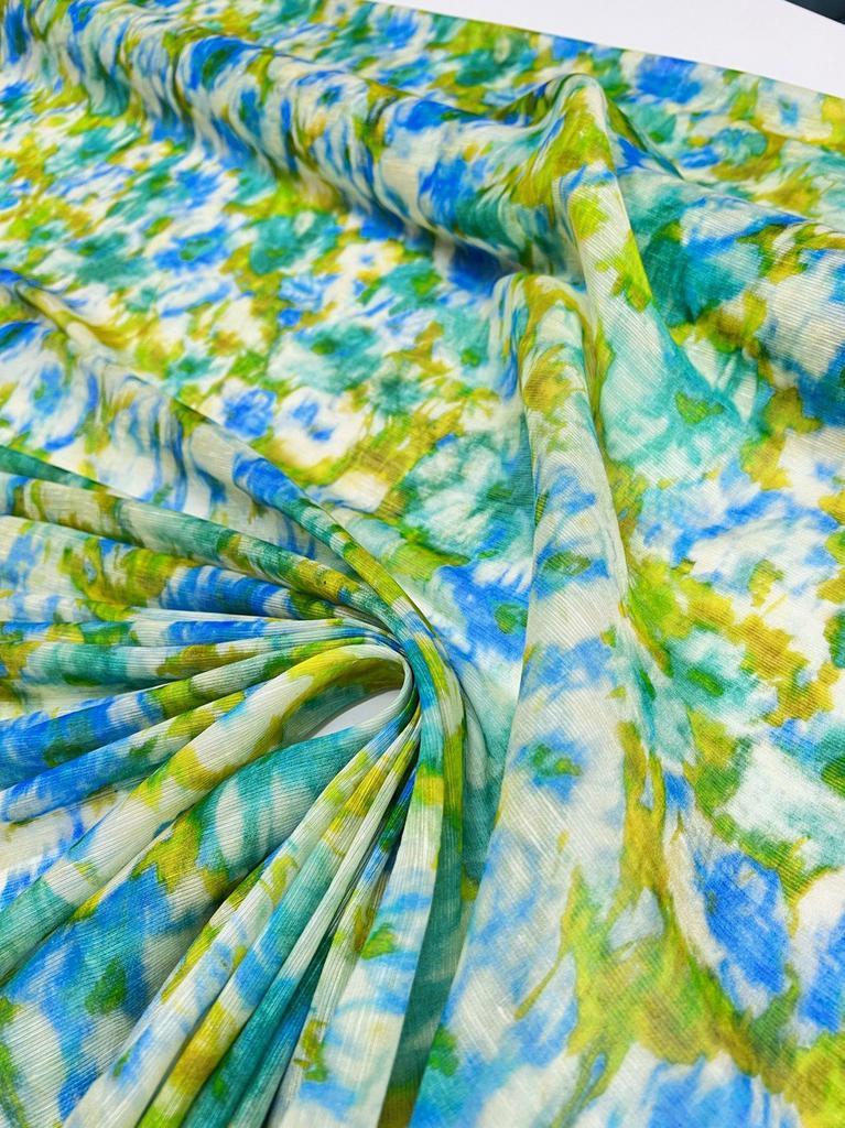 Linen with silk