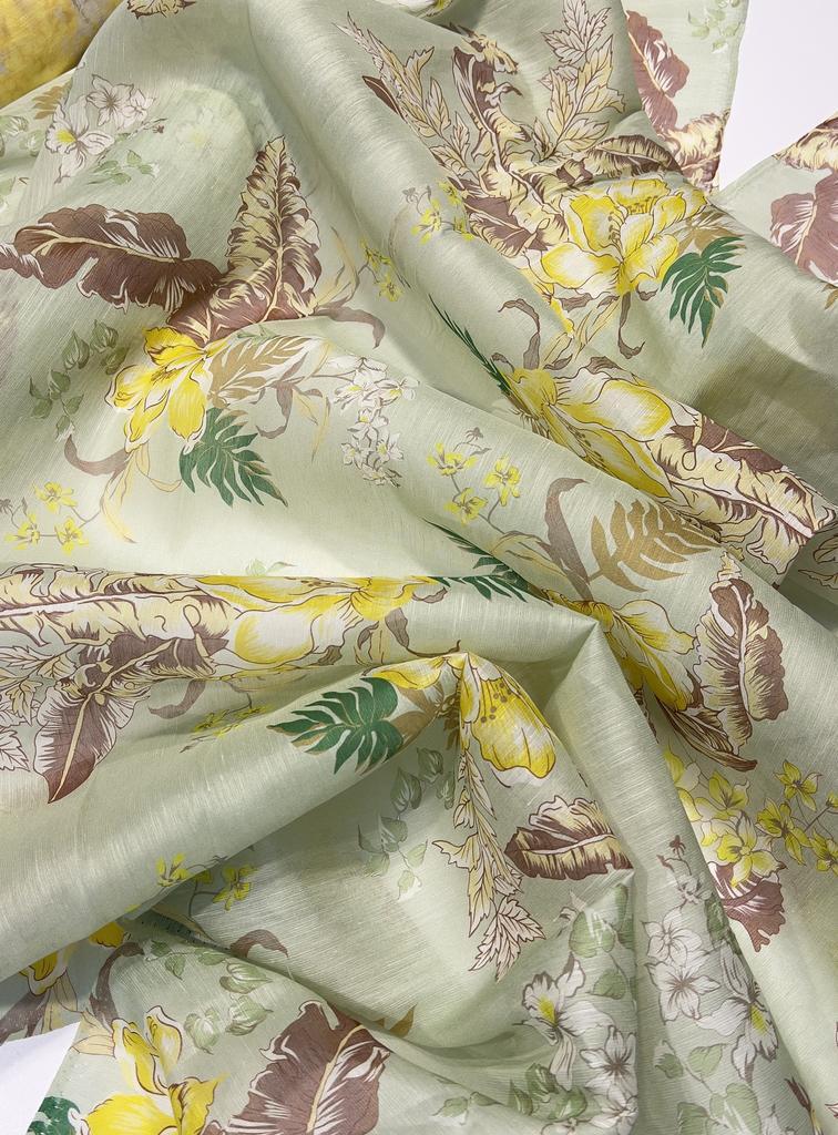 Linen with silk