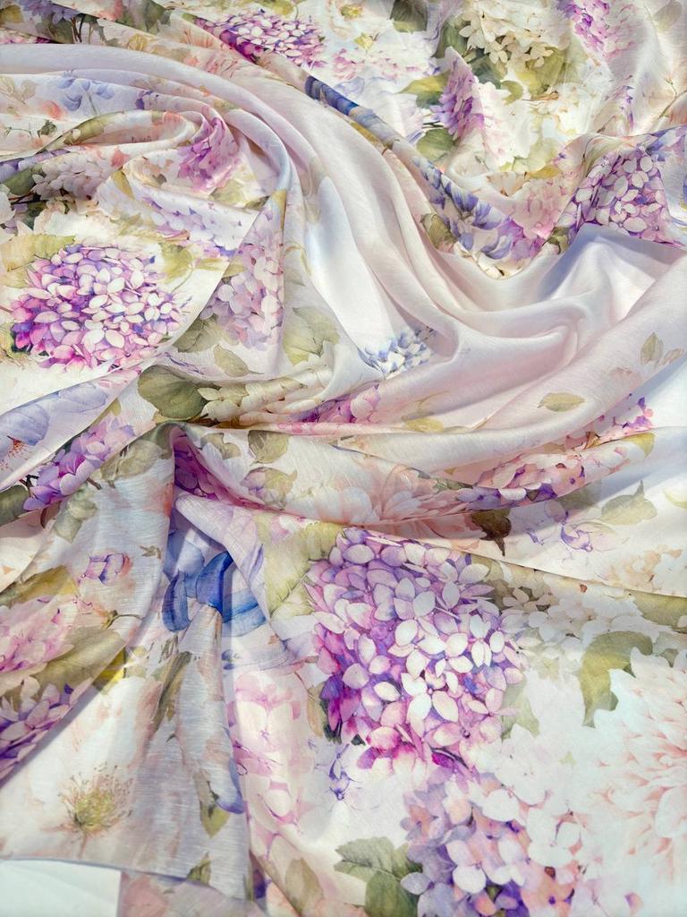 Linen with silk